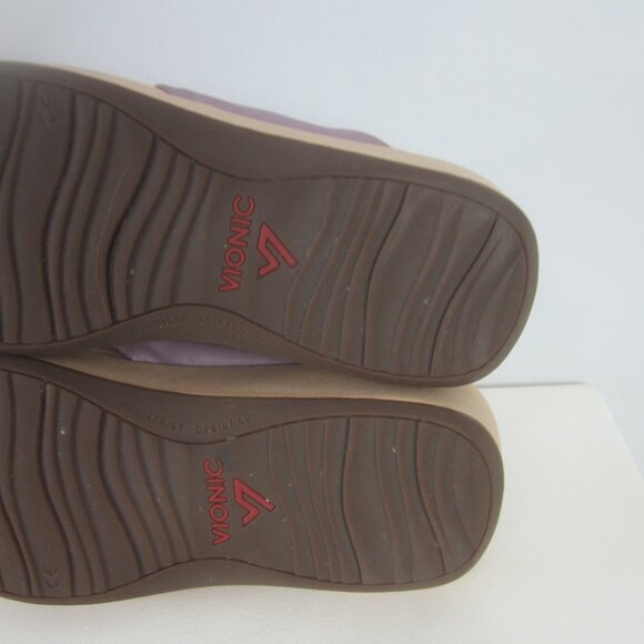 Vionic Womens 8 Purple Rosalind Knotted Thong Platform Wedge Sandals EU 39 - Picture 12 of 14